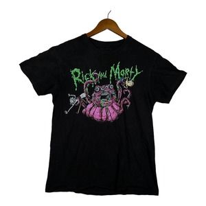 Rick And Morty Monster Ricksy Hipster Indie Nerd Men's Black Graphic T Shirt M